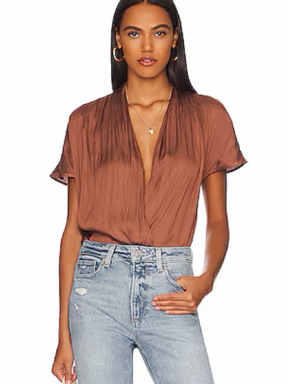 Paige dijon bodysuit top